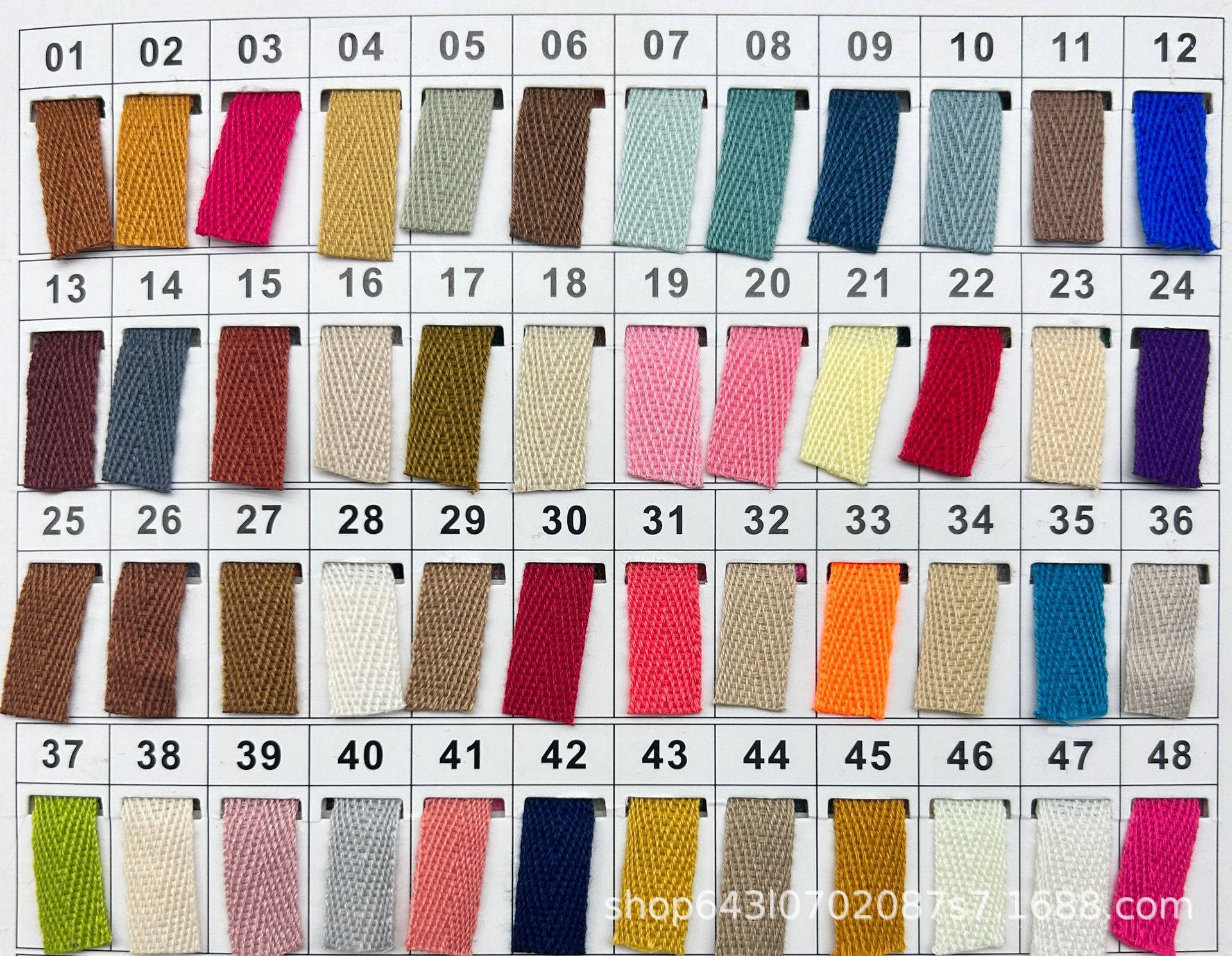 Cinturón de algodón multicolor en herringbone 1cm de cuello trasero chaqueta de ropa infantil accesorios de prenda de cuello bolsa de banda de borde image 19