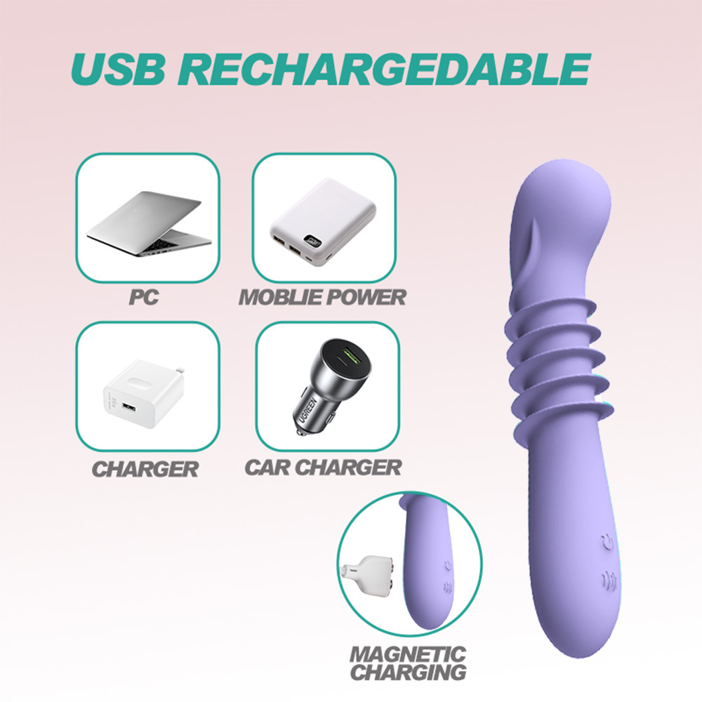 Liquid Silicone Vibrator for Women, 7 Vibration Modes, USB Magnetic Charging — detail image 3