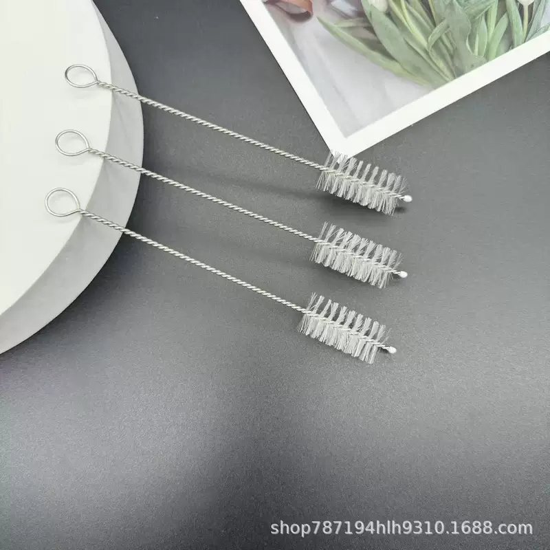 Гигиеническая щетка из нержавеющей стали, кофемашина, соломинка, стальная проволока, нержавеющая сталь AISI 304, 13 см, E18