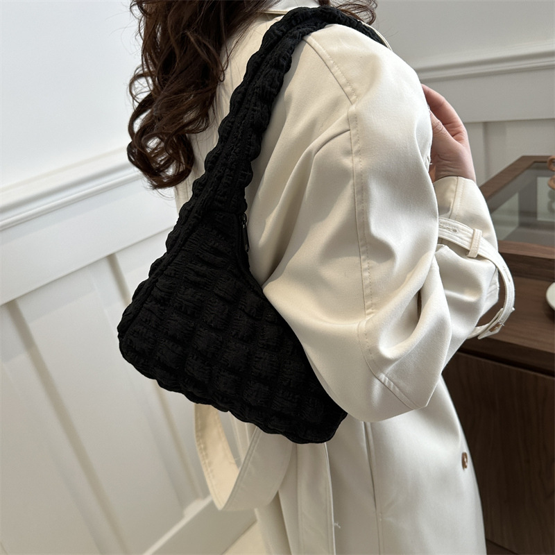 Bolso de mujer burbuja nube plisada bolso de las axilas bolso casual de moda ins simple moda bolso de hombro de moda