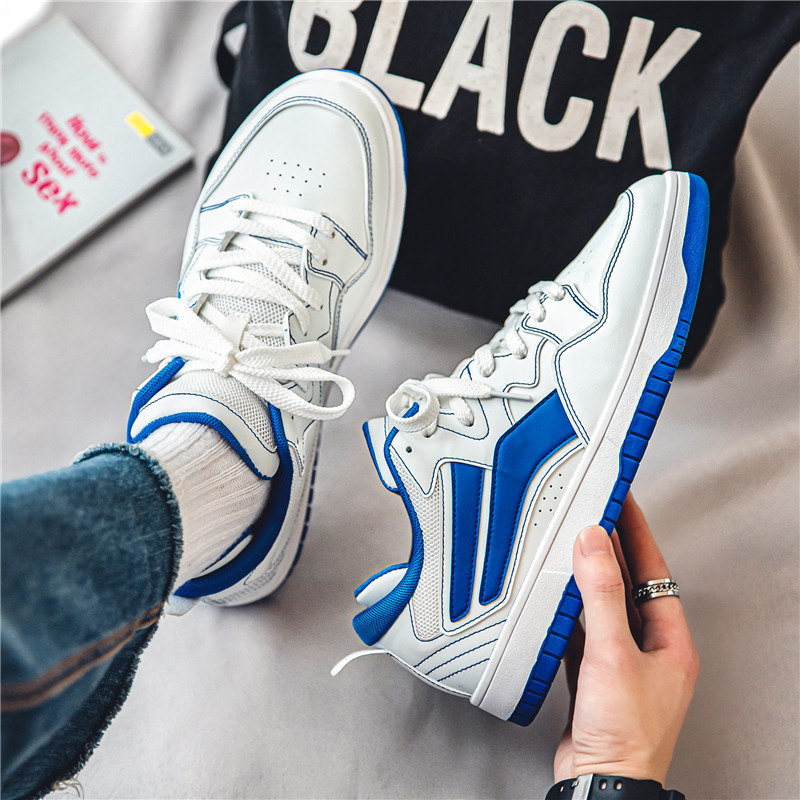 Verano nueva moda casual Sneaker hombres zapatos de tablero de estudiante bajo Top estilo Hong Kong moda retro blanco zapatos