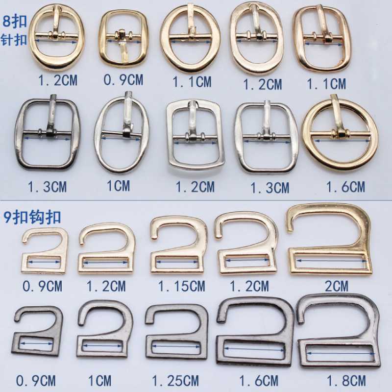 Accesorios de hardware de tacón alto hebilla de zapato de metal sandalias de mujer 8 piezas 9 zapatos redondos hebilla de cordón de botón en forma japonesa otro hogar