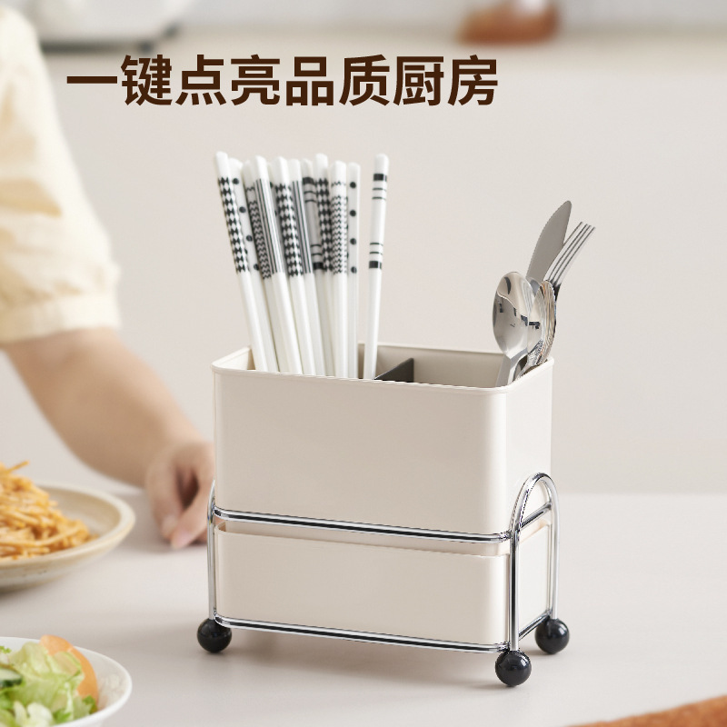 家庭用金属箸籠テーブル箸筒収納軽贅沢ステンレスプラスチック壁掛け式大容量収納ケース|undefined