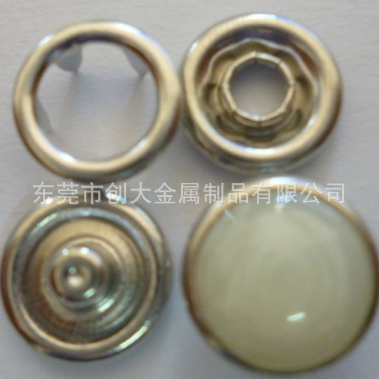 厂家供应222#16L珠光面五爪扣  10mm五爪四合扣 全铜钮扣暗扣摁扣