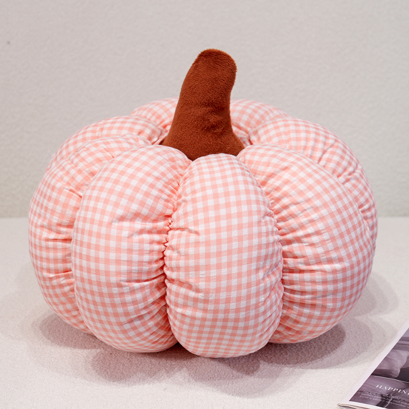 Cojín Decorativo Forma de Calabaza de Poliéster y Algodón PP para Sofá y Sala de Estar