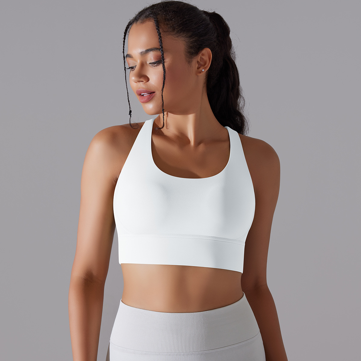 127g Weight Sleeveless Sleeve Length Nylon, Spandex Fabric Type Short Top Length Halter Crisscross Tank Tops Type Fitness, Yoga Occasion U Neck Neckline Solid Color Pattern Sports Style Sports Solid Color Nylon Spandex U Neck Active Tops Halter Crisscross Tank 10