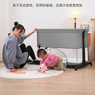 Crib Removable Splicing Bb Bedside Multifunctional Baby Bed Family Play Bed Newborn Fence Bed European Style