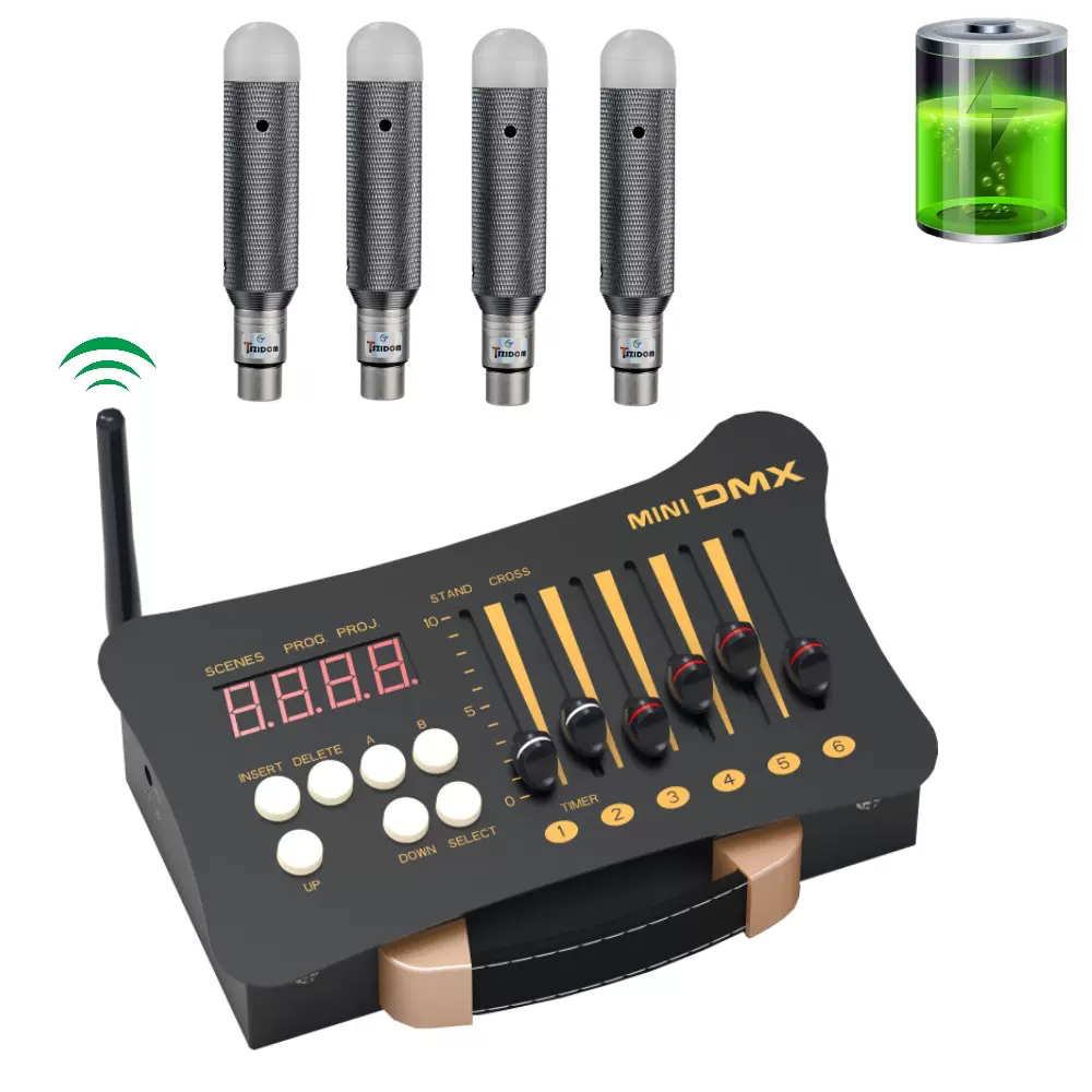DMX512控制台 无线控制LED帕灯摇头光束灯控制台 舞台灯光DMX调光