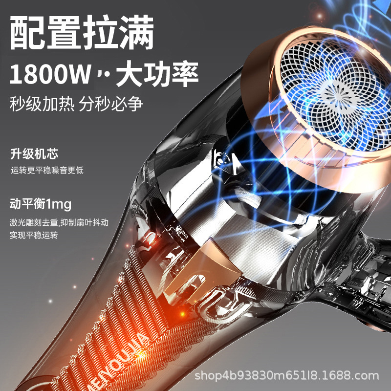 新款吹风机大风力吹头发家用功率发廊速干负离子电吹风筒不伤发|undefined
