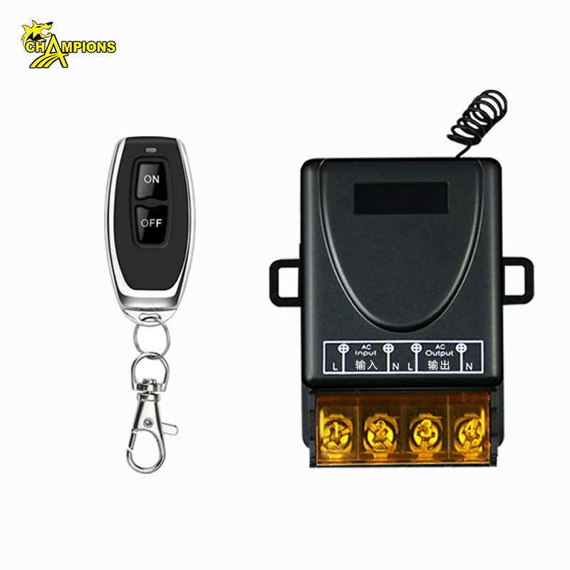 Interruptor de control remoto inalámbrico de 220V para motor de bomba de agua, interruptor de control remoto inalámbrico de CA de 8 canales para motor con rotación hacia adelante y hacia atrás