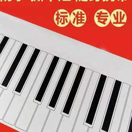 彩色版61键电子琴键盘指法练习纸双面覆膜琴键对照表五线谱键盘图