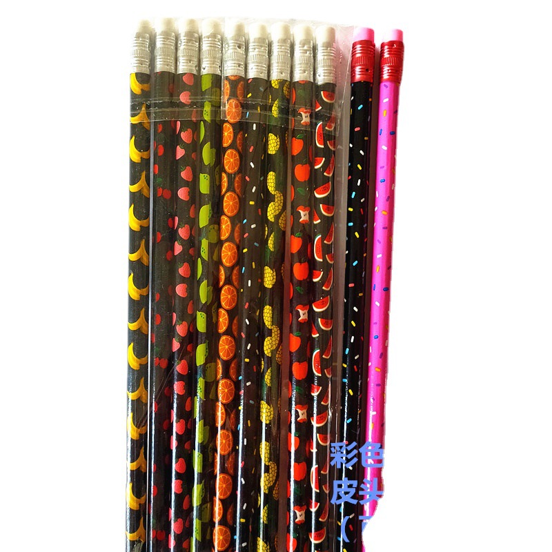 Productos calientes transfronterizos 18 fragancia de frutas raspado pluma fricción cabello fragancia lápiz HB Amazon e-commerce fábrica de fuente de fabricación