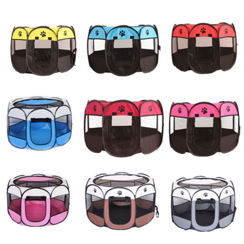 Small Dog Best Selling Octagonal Pet Crate, Foldable and Stackable, Thick Oxford Cloth, Scratch-Resistant Cat Bed, Pet Fence Cage