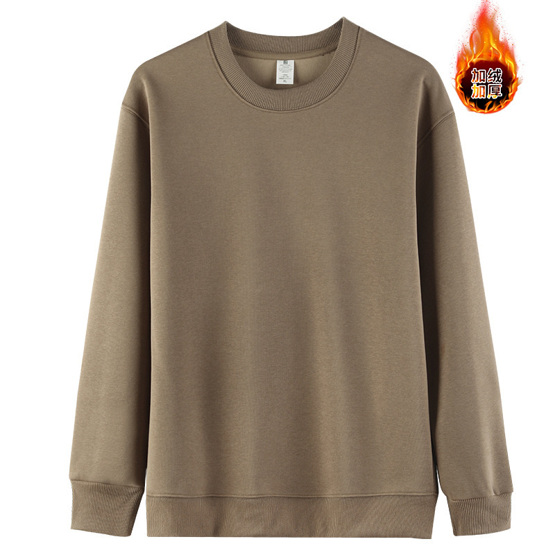 400g hombres pesados más suéter de cuello redondo de terciopelo modelos de otoño e invierno suéter grueso de manga larga camisa de manga larga chaqueta de tendencia