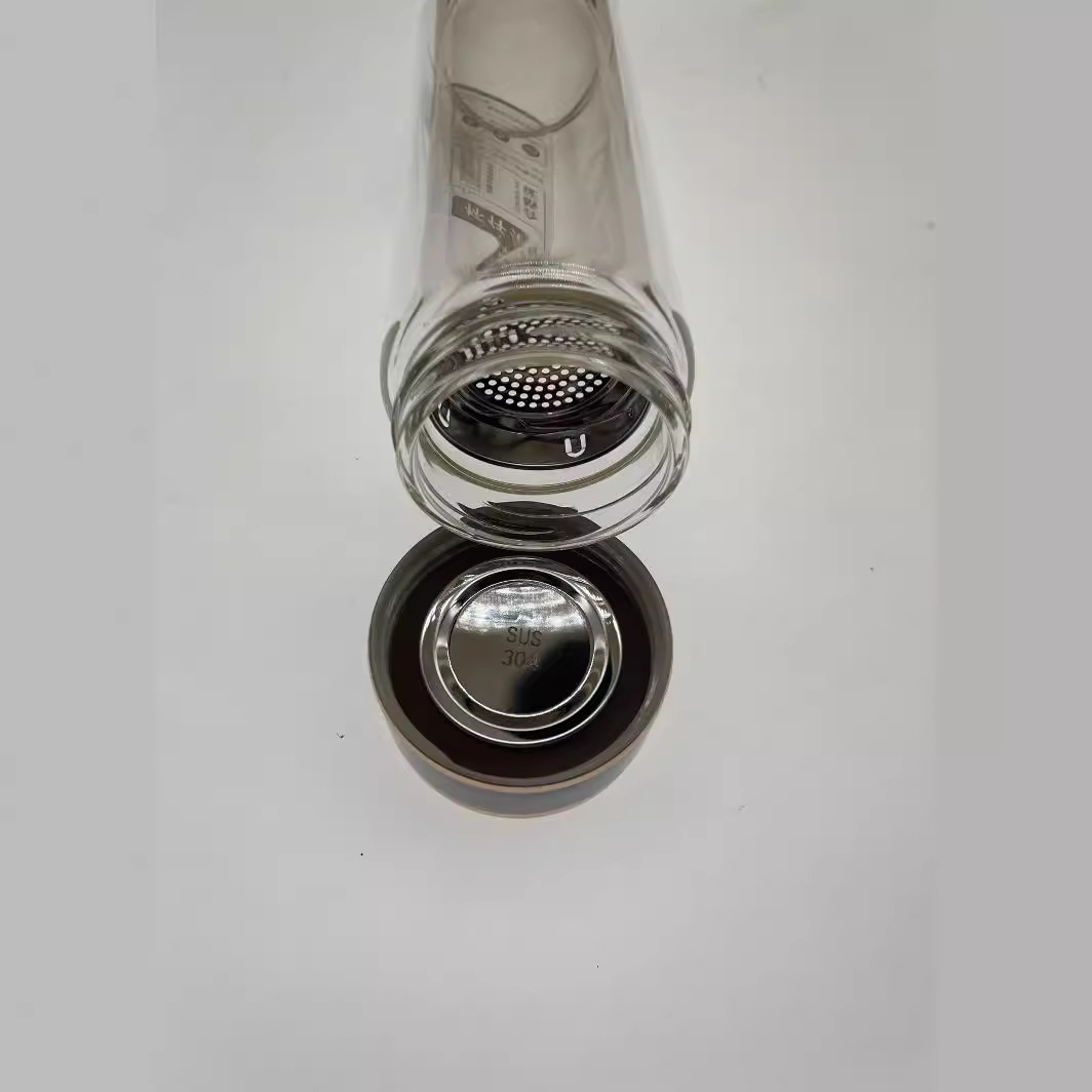 Tazas de vidrio 3011 tazas de vidrio transparente de té de flores portátiles tazas de agua domésticas con tazas de vidrio cubiertas fabricantes al por mayor