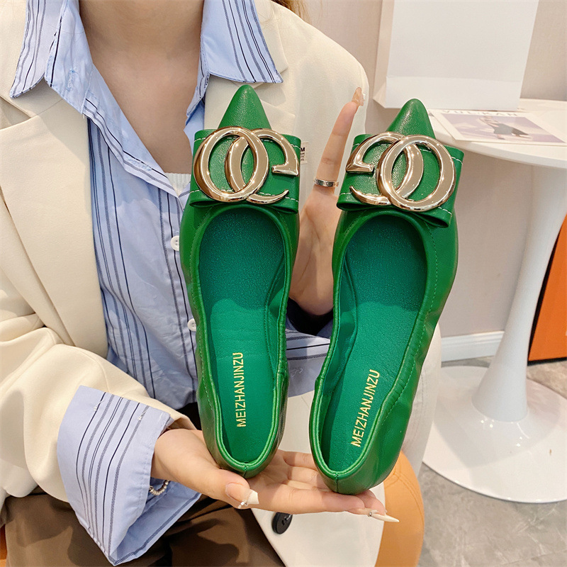Elegant Pointed-toe Flat Shoes For Women Comfortable Soft-sole Pump_voghion.com
