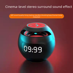 Wireless Bluetooth Speaker High Volume High Quality Mini Alarm Clock Student Rechargeable Small Speaker AI Smart Subwoofer