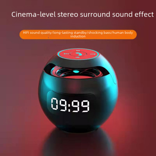 Wireless Bluetooth Speaker High Volume High Quality Mini Alarm Clock Student Rechargeable Small Speaker AI Smart Subwoofer