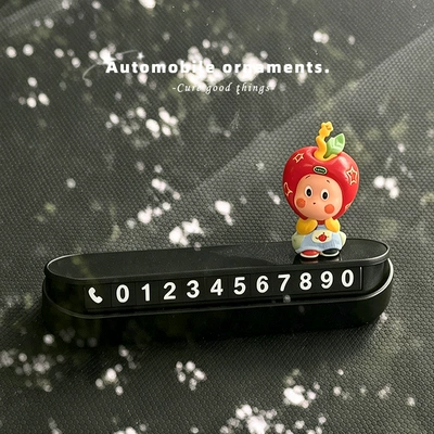 Interior Car Accessory, Nömrəli dayanma kartı - apple-manblack-mirror-parking-sign