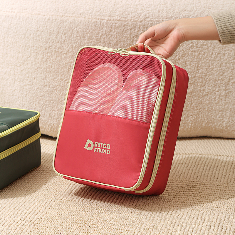 Caja de zapatos de sarga de dopamina Caja de zapatos de almacenamiento de gran capacidad a prueba de polvo La bolsa de almacenamiento engrosada puede contener tres pares de bolsas de almacenamiento de zapatos