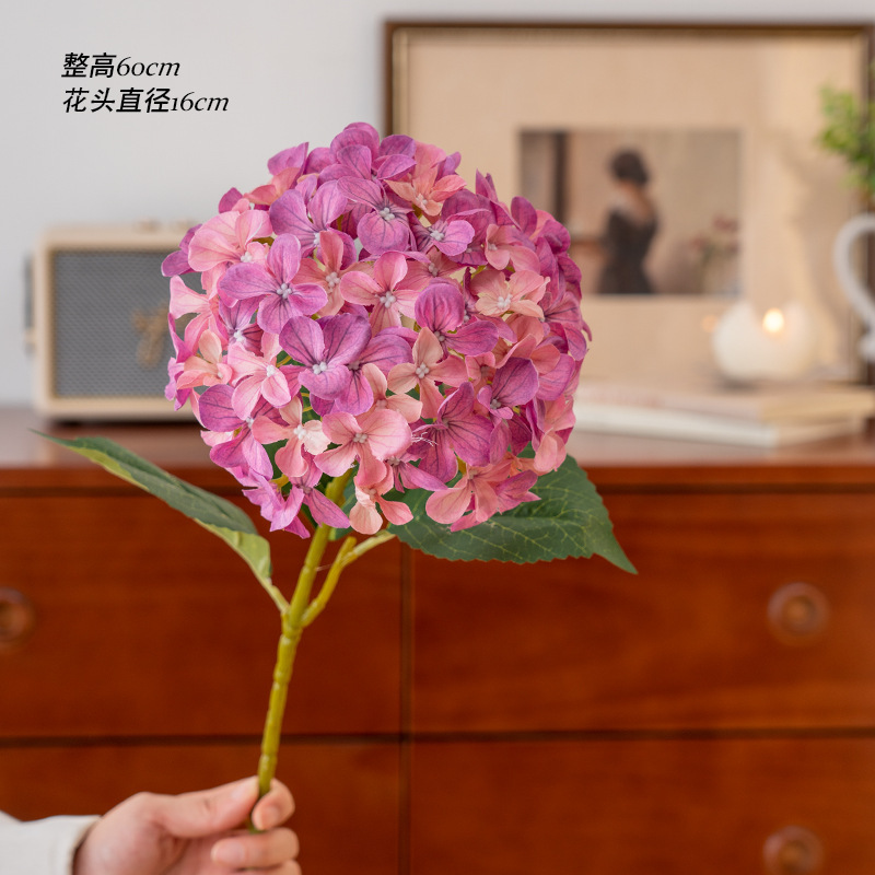 Simulación de hortenida de alta calidad sala de bodas decoración de hotel decoración del hogar impresión 3D Aisha hortenida simulación flores falsas flores