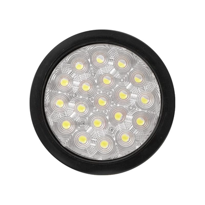 Cimc Trailer Tail Light, Turn Signal Light, Brake Light, Truck Tail Light, Rubber Light, 4inch Round Lights, 12V24V Flat Mirror Tail Light (Tail light) - hz-cimc-single-lamp-flat-mirror-white-4inch