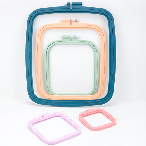 Square embroidery stretcher diy embroidery tool accessories Morandi candy color color embroidery stretcher cross stitch embroidery wreath