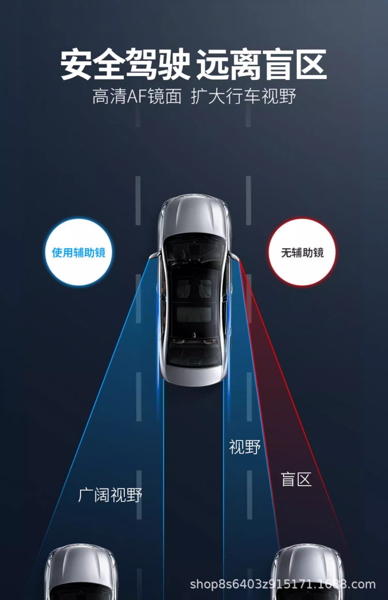 Rearview mirror small round mirror car reversing artifact blind area auxiliary reflective 360-degree suction cup ultra-clear car mirror