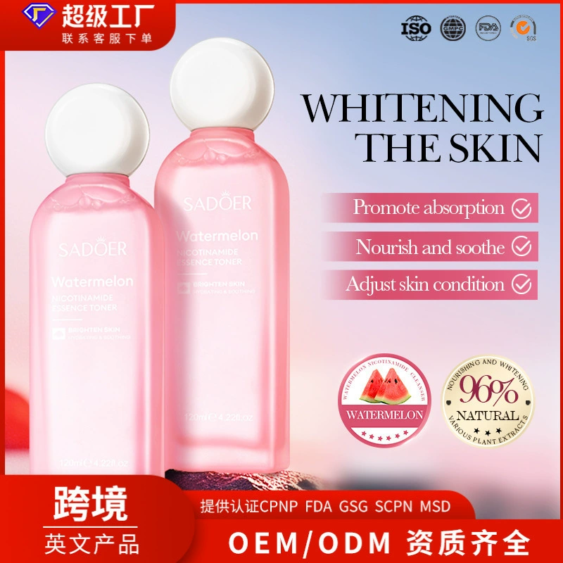 Увлажняющая тонизирующая вода с ниацинамидом и экстрактом арбуза SADOER, оптовая торговля за рубежом