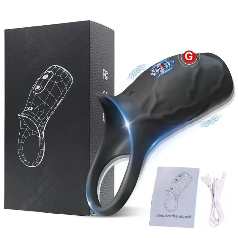Amazon anillo de bloqueo del pene entrenador masculino anillo de vibración de lobo de guerra de hombres y mujeres parejas coquetear resonía con el mismo anillo único