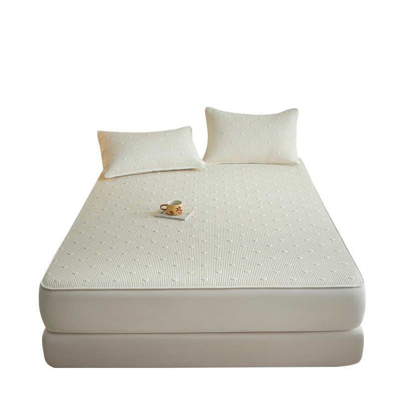 Sombrilla de cama de algodón puro de 100 algodón grueso, cubierta protectora de colchón Simmons con todo incluido acolchado, cubierta de cama de sábana antideslizante