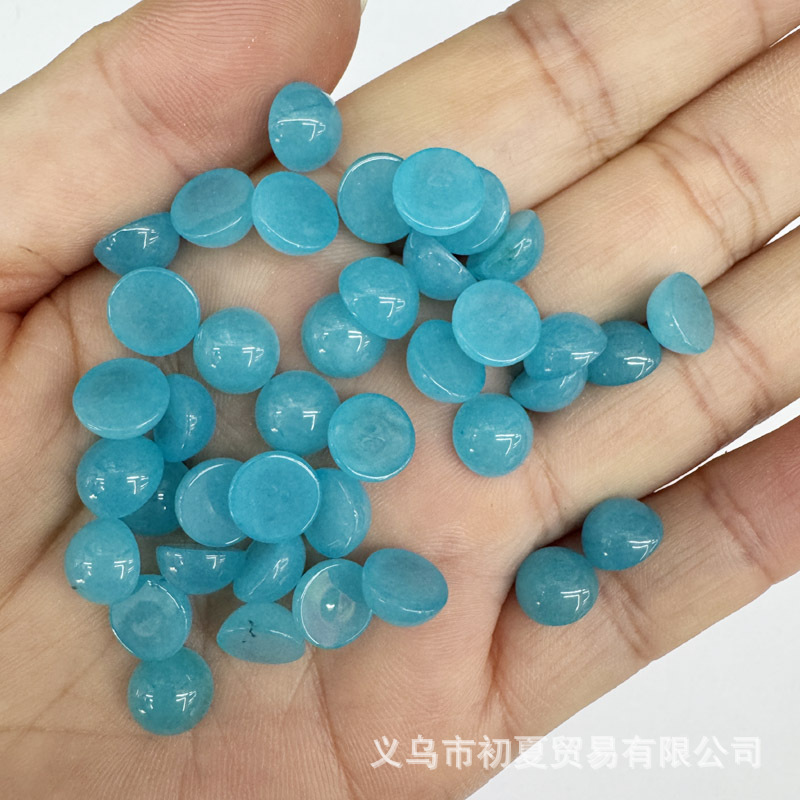 速売通爆金8mm天然石半円形戒面石パッチdiyビーズ部品卸売り