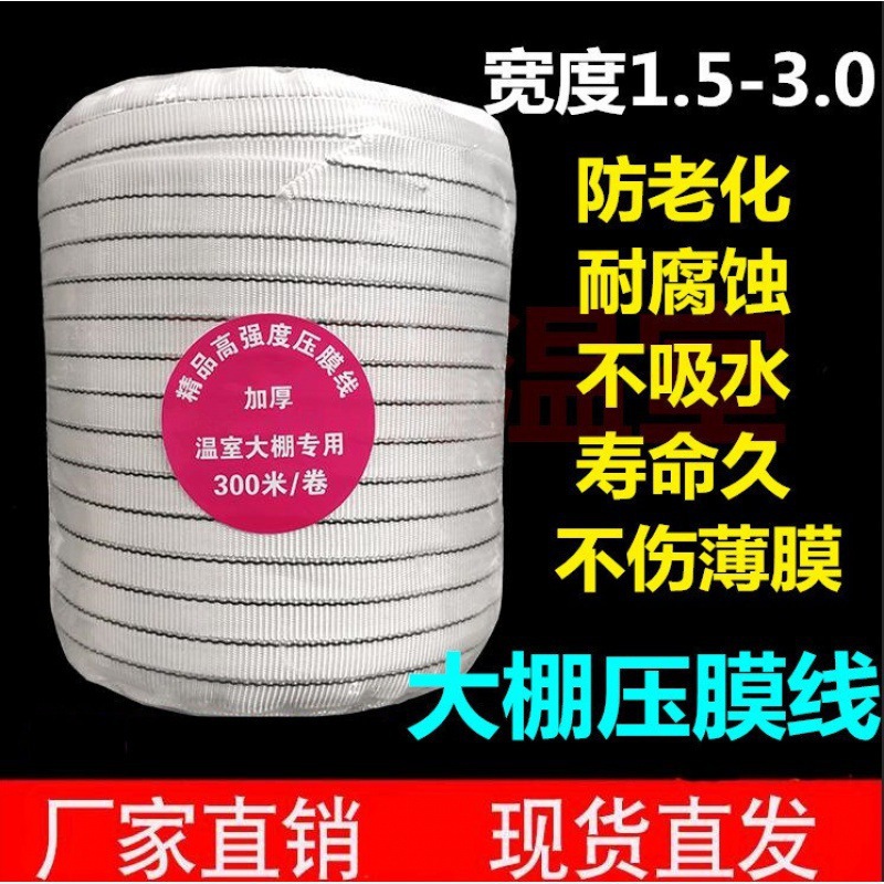 耐用压膜涤纶薄膜编带沦加宽带涤农业大棚防风绳拉线葡萄绳编绳子