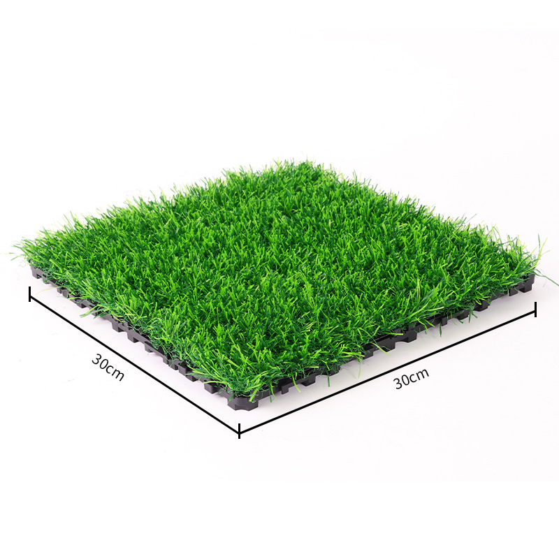 Simulación de césped nuevo suelo de plástico artificial flotante empalmable terraza césped falso terraza decoración al aire libre estera