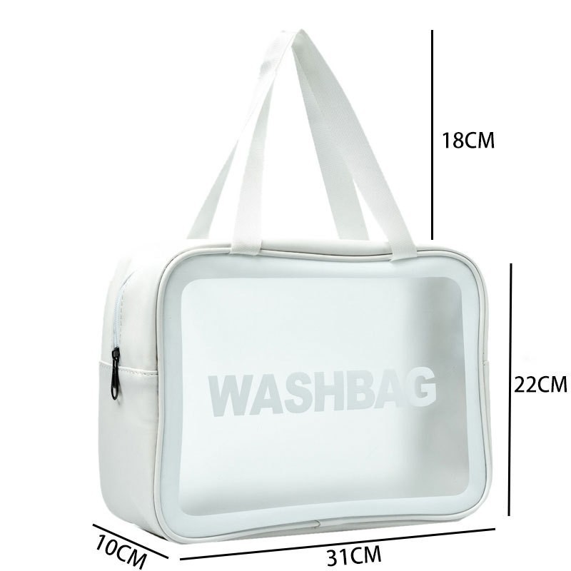 PVC esmerilado bolsa de cosméticos bolsa de almacenamiento bolsa de lavado impermeable portátil de viaje de tres piezas conjunto