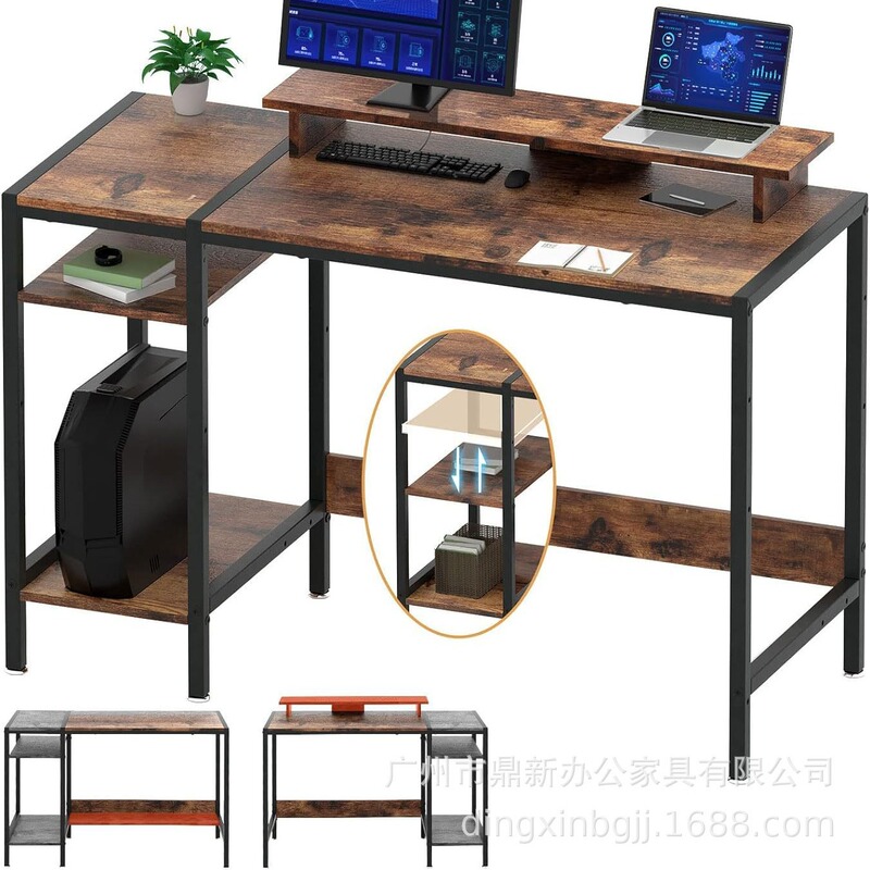 Computer Desk Gaming Desk Home Office Desk with Storage Small Table with Monitor Stand Storage Space