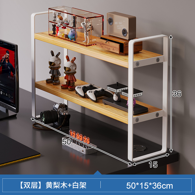 Estantería de escritorio estante de almacenamiento Mesa estante de almacenamiento en el hogar escritorio del estudiante pequeño estante de múltiples capas simple estante del gabinete