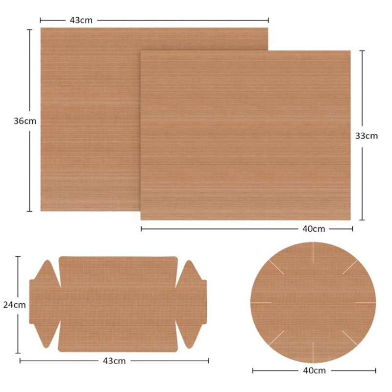 烘焙耐高温油布圆形蛋糕烘焙纸方形烤盘垫不沾布特氟龙烘焙高温布