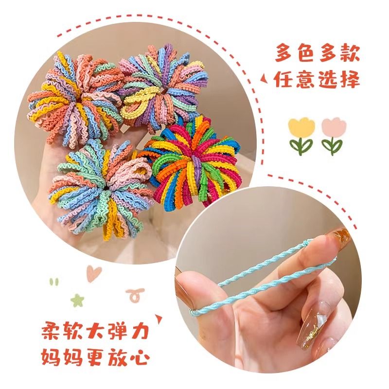 Cabello de niños banda de goma anillo de cabello de cabello de cabello de niña no daña cabello de niña banda de cabello de cabello de cabello de cabello