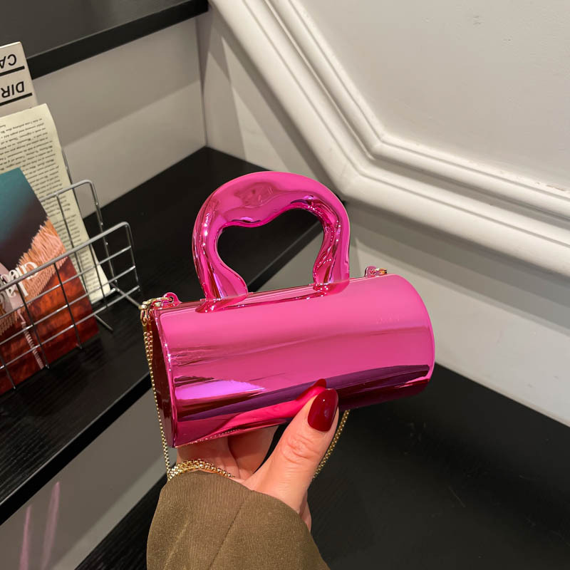 Elegante borsa a tracolla in acrilico per donna a cilindro_voghion.com