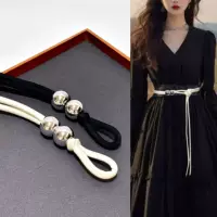 Новые женские серебряные бусы минималистские платья высокого уровня моды декора дикие костюмы Регулируемый тонкий пояс поясной веревки