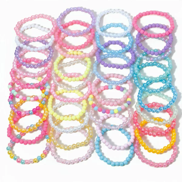 Bulk 1 girls random 6mm beaded bracelet girl accessories do not pick style do not pick color random delivery