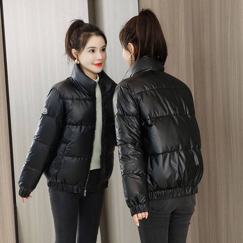 黑色短款棉服女短款小个子2023冬季新韩版加厚宽松棉袄面包服外套