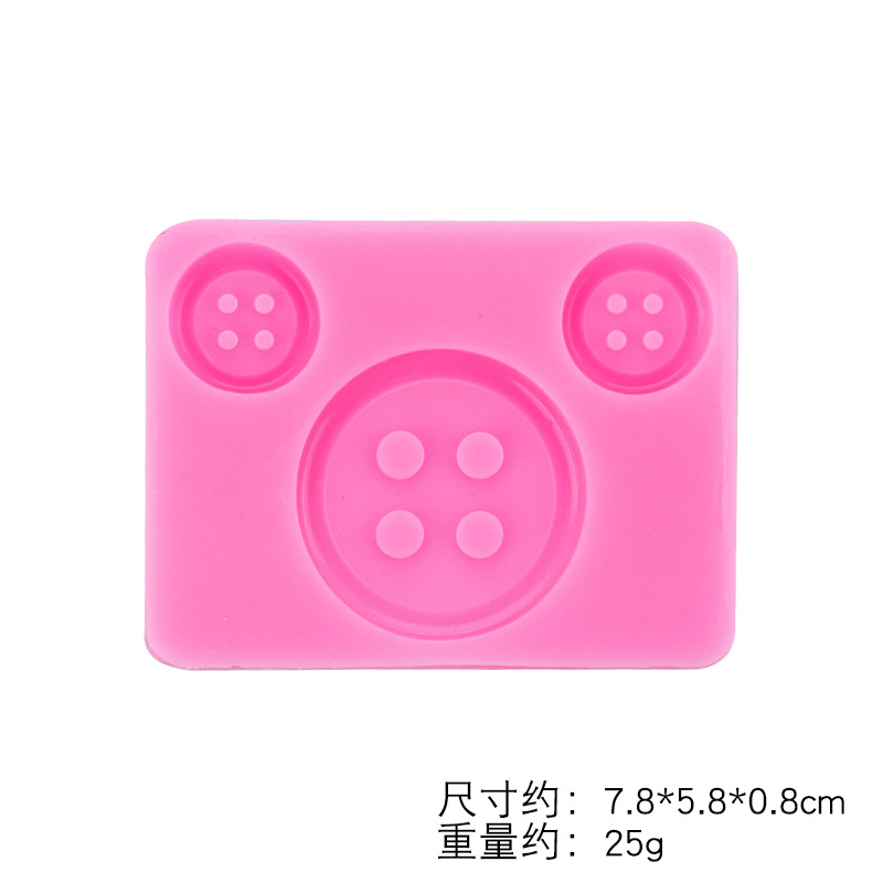 Gran y pequeño botón silicona molde epoxi colgante decoración herramienta DIY hornear fondant chocolate ritmo seco