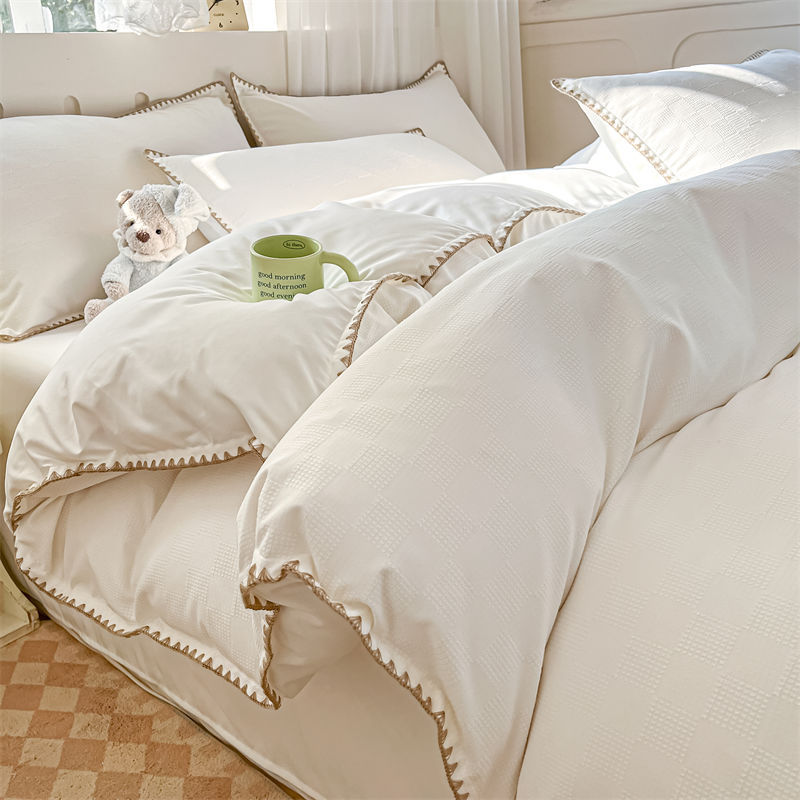 Homestay hotel style seven-piece bedding quilt a complete set of eight-piece four-piece quilt with quilt core pillow core