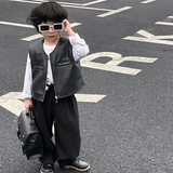 Жилет, осенняя детская куртка для мальчиков, детская одежда, в корейском стиле, в западном стиле