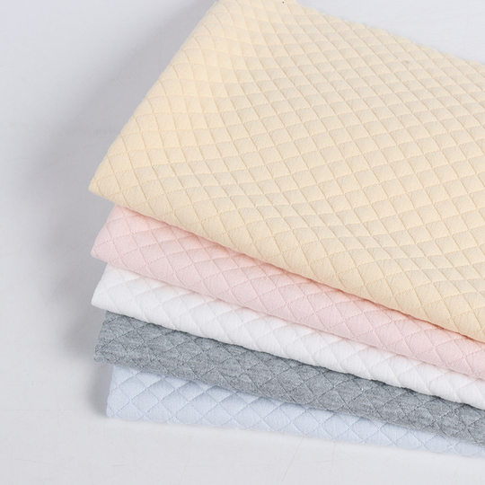 Spot Diamond-Shaped Quilted Polyester Air Layer Fabric Sweatshirt Pillowcase Mattress Cool Silk Cotton Knitted Fabric
