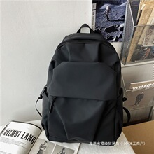 防水尼龙布韩版双肩包大容量大学生书包男士褶皱休闲旅行电脑背包