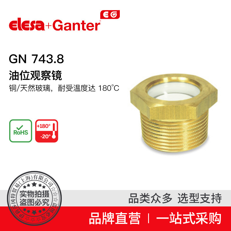 Elesa Ganter伊莉莎冈特 GN 743.8油位观察镜 铜/玻璃