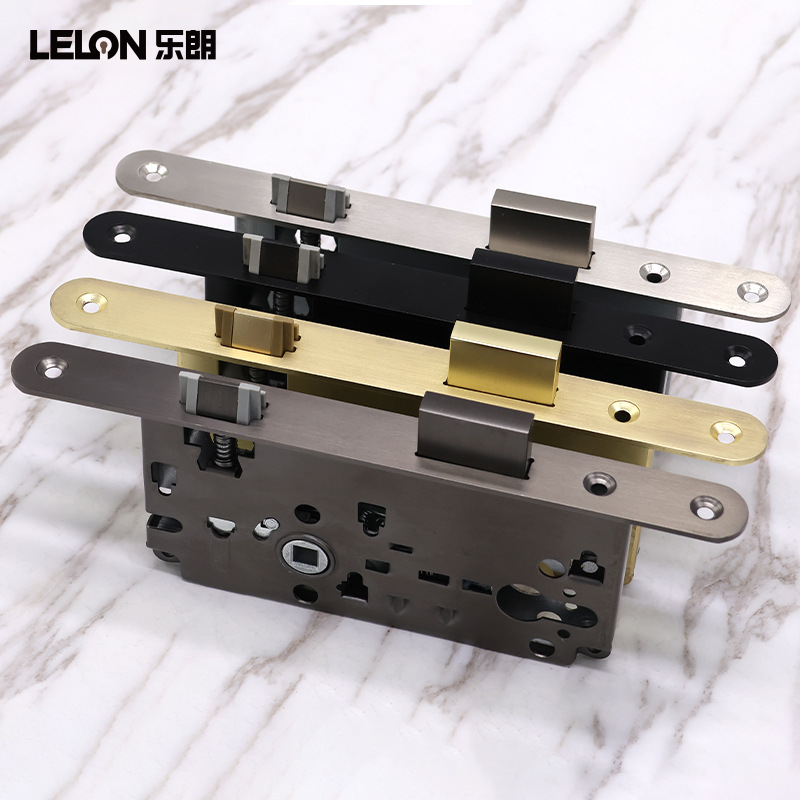Acero inoxidable estándar europeo 7255 cuerpo de cerradura de puerta silenciosa puerta de madera interior accesorios de cerradura antirrobo cuerpo de cerradura multicolor